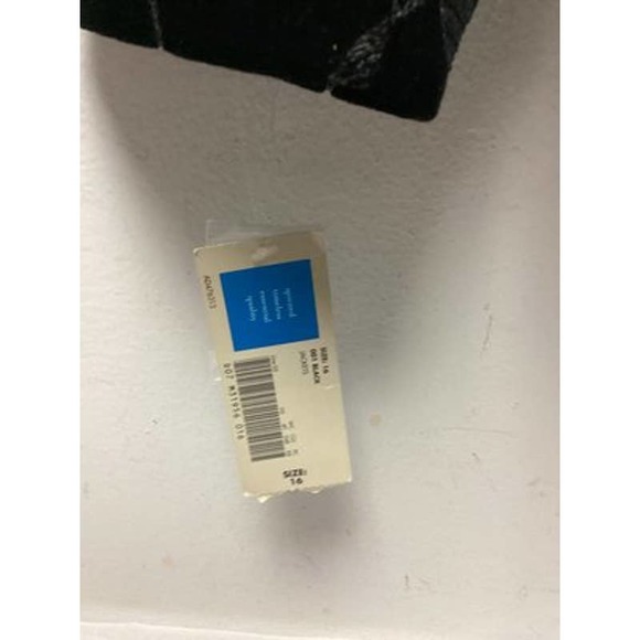 NWT- Fancy Covington Size 16 Black Velour/Velvet Embroidered Blazer Jacket - Picture 4 of 12